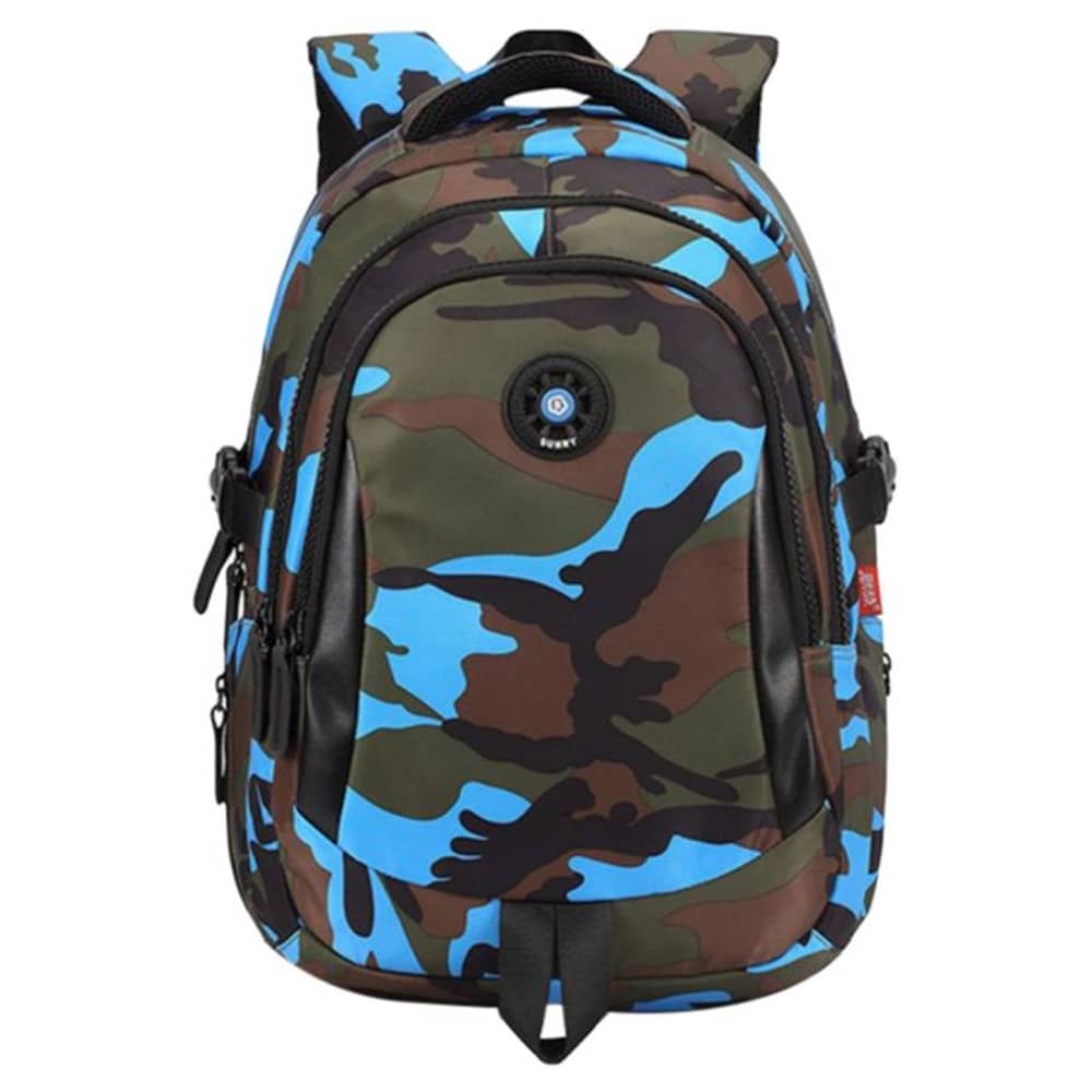 SAMBOX Camouflage XL School Bag Blue