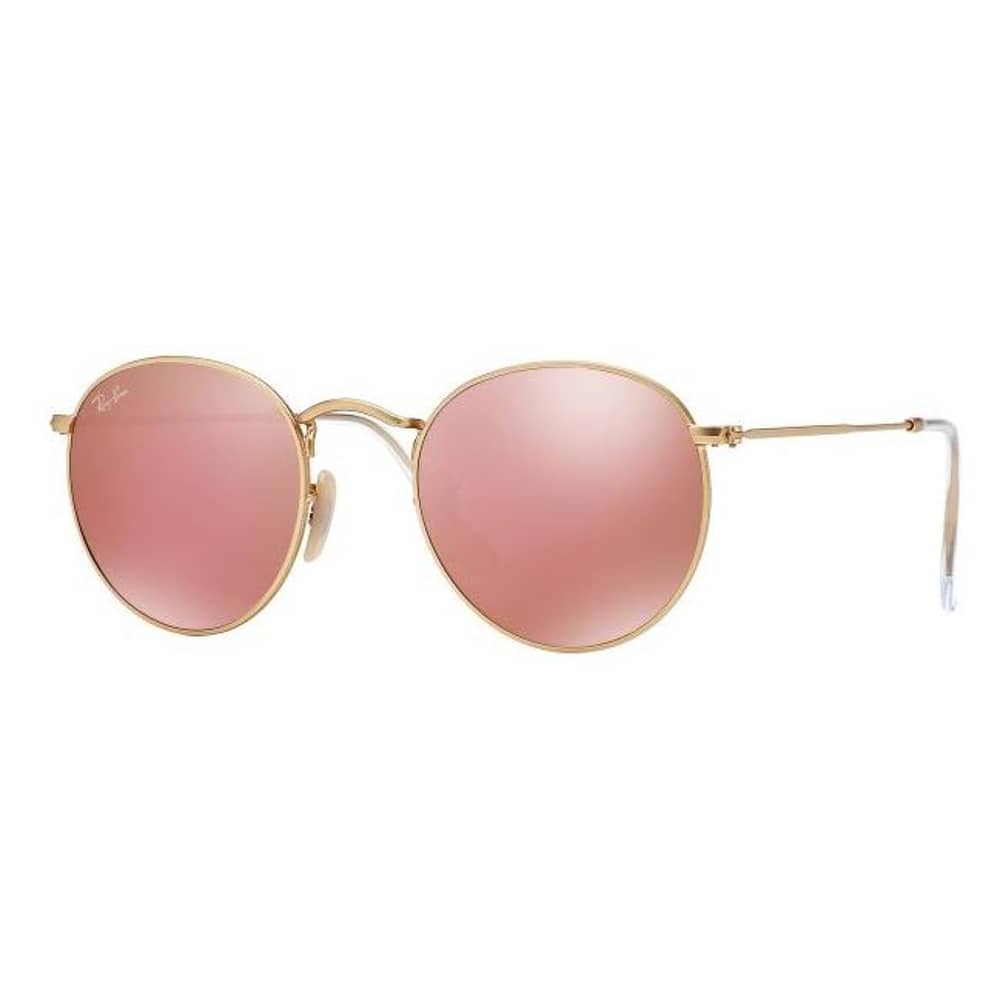 RayBan Round Gold Metallic Unisex Sunglasses