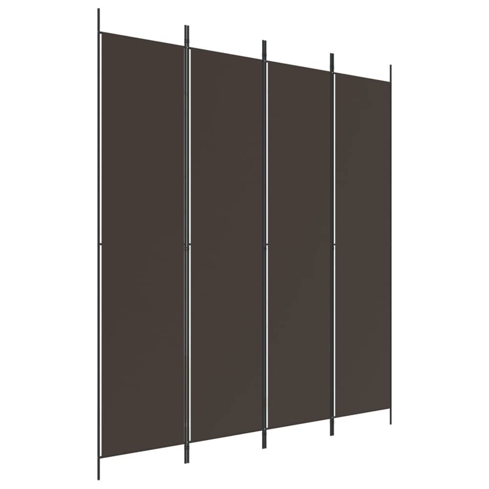 vidaXL 4-Panel Room Divider Brown 200x220 cm Fabric vidaXL 4-Panel Room Divider Brown 200x220 cm Fabric