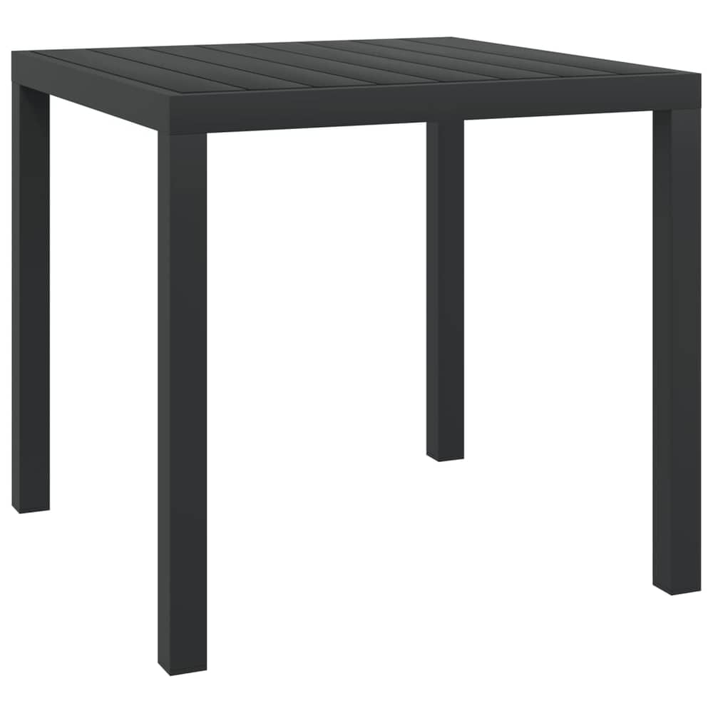 vidaXL Garden Table Black 80x80x74 cm Aluminium and WPC vidaXL Garden Table Black 80x80x74 cm Aluminium and WPC