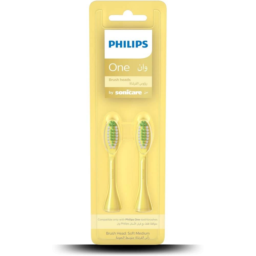 Philips One By Sonicare, 2 Brush Heads, Mango Yellow, Bh1022/02