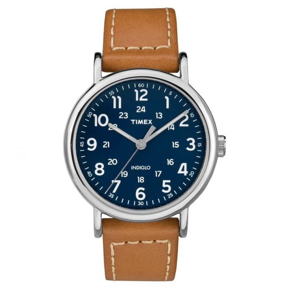 Timex Weekender Quartz Tan Leather Watch For Men TW2R42500 Timex Weekender Quartz Tan Leather Watch For Men TW2R42500