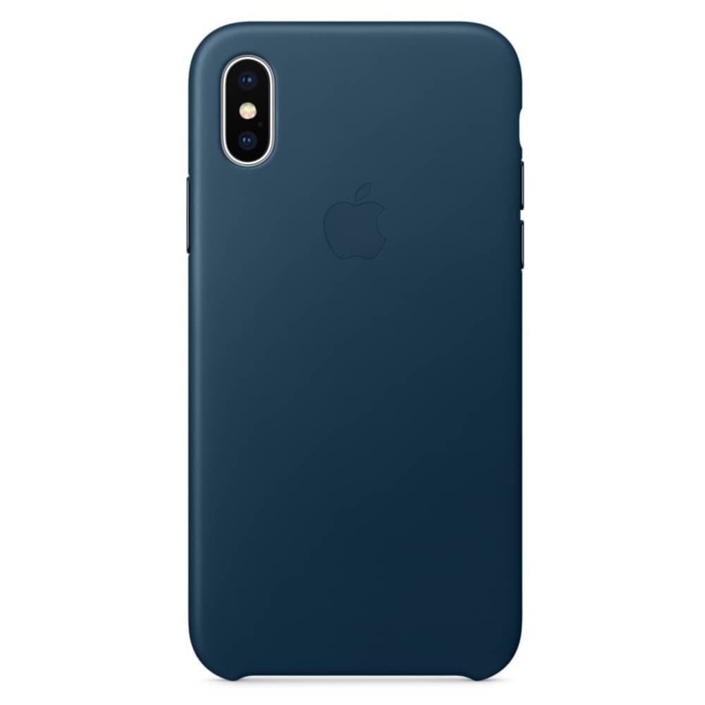 Apple Leather Case Cosmos Blue For iPhone X - MQTH2ZM/A