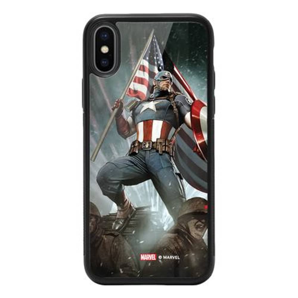 Marvel Captain America With Flag iPhone XS MAX Cover