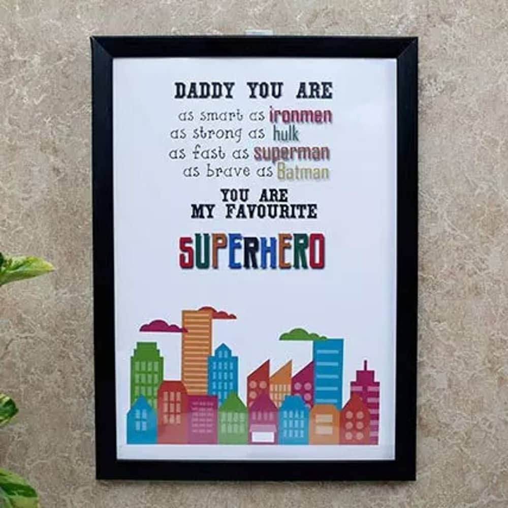 SuperHero Dad Photo Frame