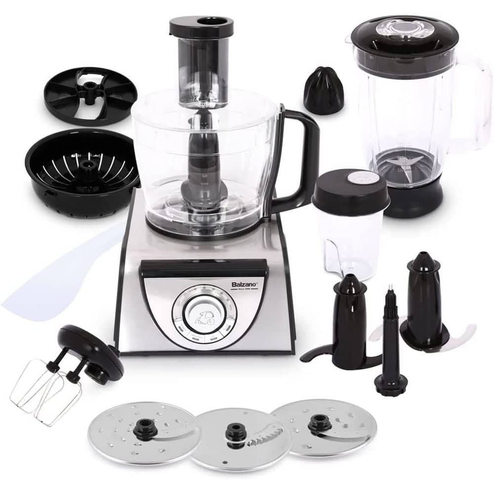 Balzano 12-in-1 Multi-functional Food Processor 1100 Watts Silver EF409