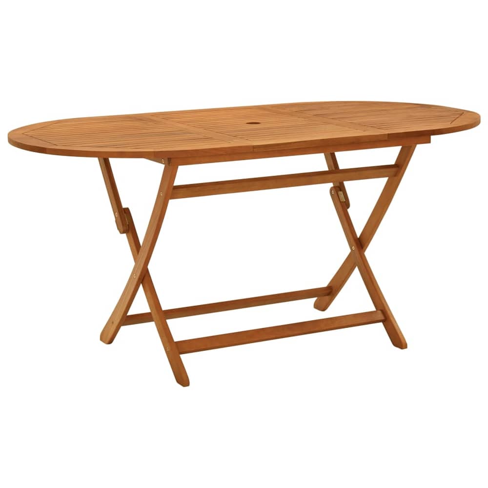vidaXL Folding Garden Table 160x85x75 cm Solid Eucalyptus Wood vidaXL Folding Garden Table 160x85x75 cm Solid Eucalyptus Wood