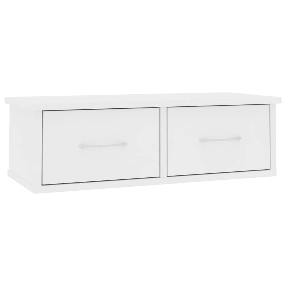 Vidaxl Wall-mounted Drawer Shelf White 60x26x18.5 Cm Chipboard Vidaxl Wall-mounted Drawer Shelf White 60x26x18.5 Cm Chipboard