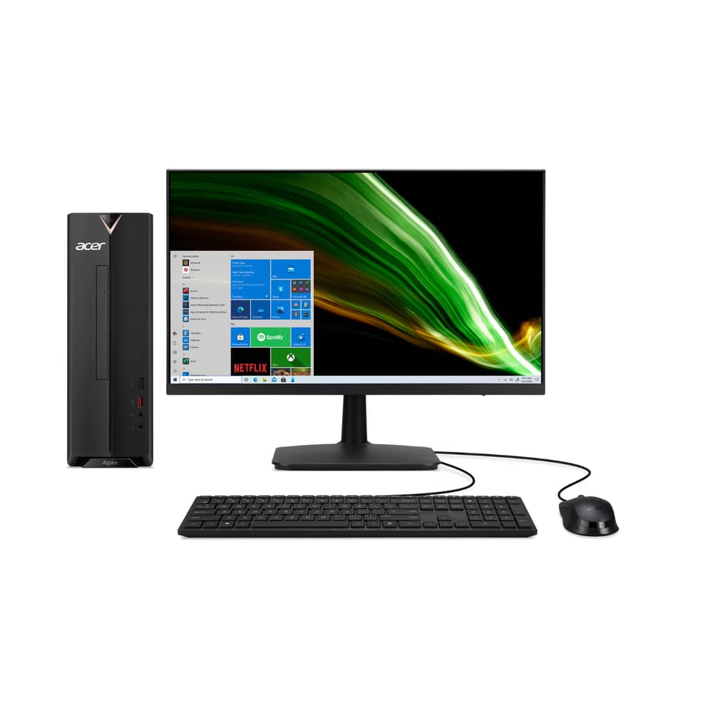 Acer Aspire Xc-1660g-uw94 Desktop Core i3-10105 3.70GHz 10th Gen 4-core 8GB 256GB SSD Intel UHD Graphics Win10 Home 23.8inch Black