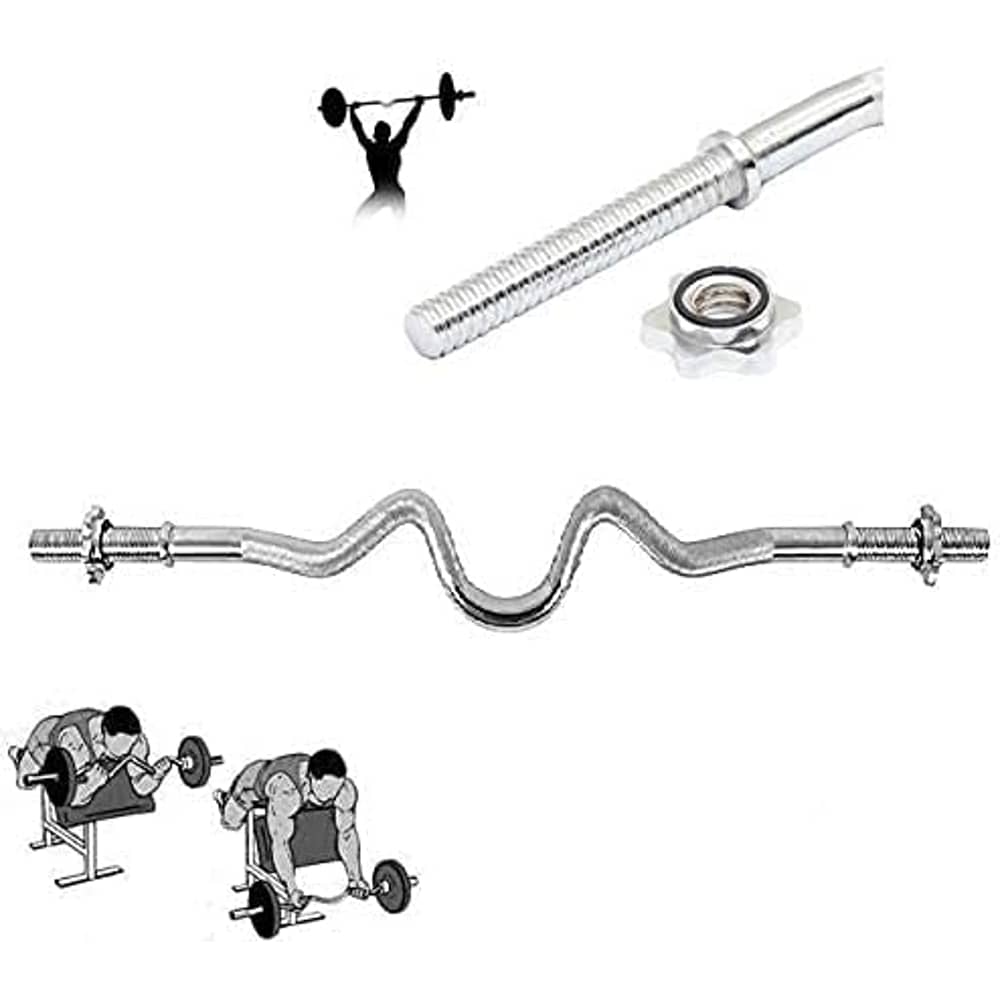 ULTIMAX Triceps and Biceps Combo Curl Bar for 1-inch Weight Plates Weightlifting Strength Training Accessory for Home Gym,Free Weights Accessories EZ Curl Bar -47inch ULTIMAX Triceps and Biceps Combo Curl Bar for 1-inch Weight Plates Weightlifting Strength Training Accessory for Home Gym,Free Weights Accessories EZ Curl Bar -47inch