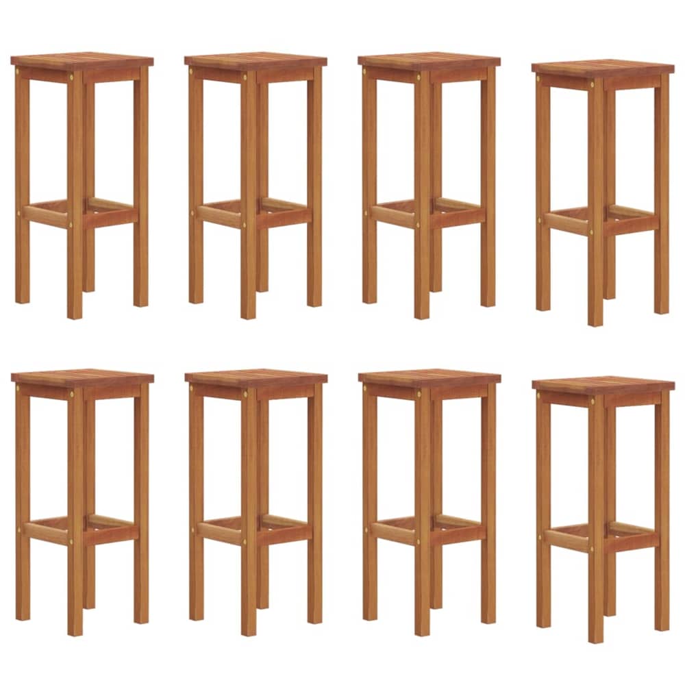 vidaXL Bar Stools 8 pcs Solid Wood Acacia vidaXL Bar Stools 8 pcs Solid Wood Acacia
