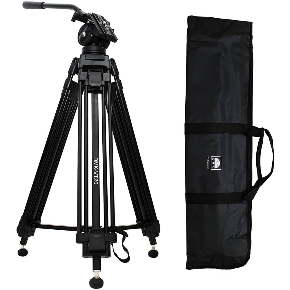 Dmk Power-vt20 Video Tripod Aluminum 3 Stage With Fluid Video Head Dmk Power-vt20 Video Tripod Aluminum 3 Stage With Fluid Video Head