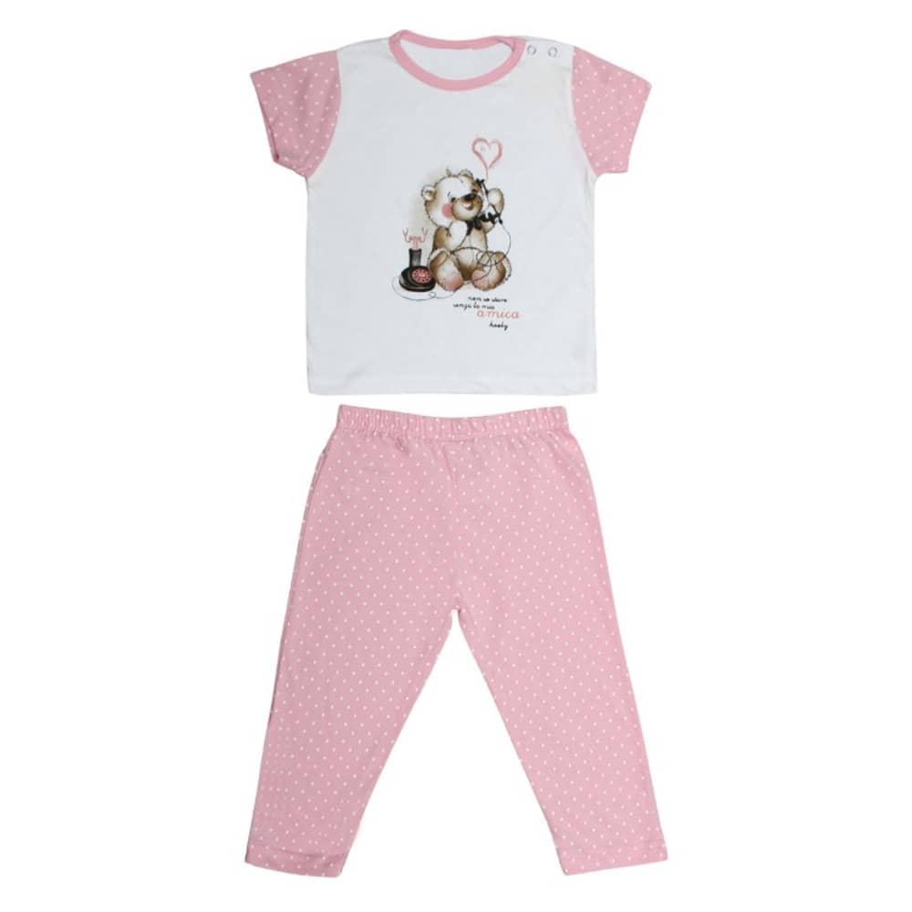 Soko Mesh Sleepwear For Girls Pink 30-36 M Soko Mesh Sleepwear For Girls Pink 30-36 M