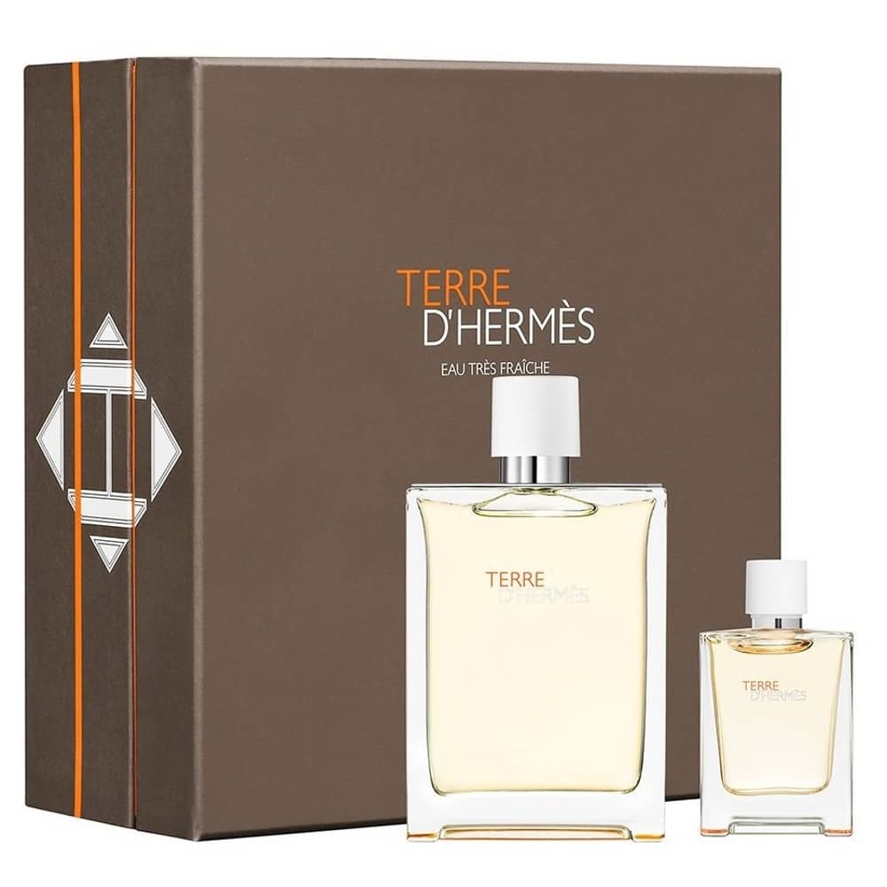 Hermes Terre D'Hermes Eau Tres Fraiche Gift Set For Men (Terre D'Hermes 125ml EDT + 12.5ml Terre D'Hermes EDT) Hermes Terre D'Hermes Eau Tres Fraiche Gift Set For Men (Terre D'Hermes 125ml EDT + 12.5ml Terre D'Hermes EDT)