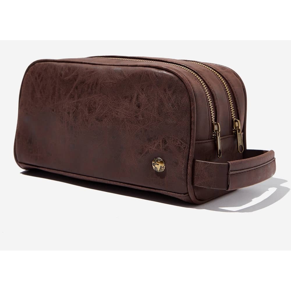 TYPO Double Zipper Wash Bag-Rich Tan