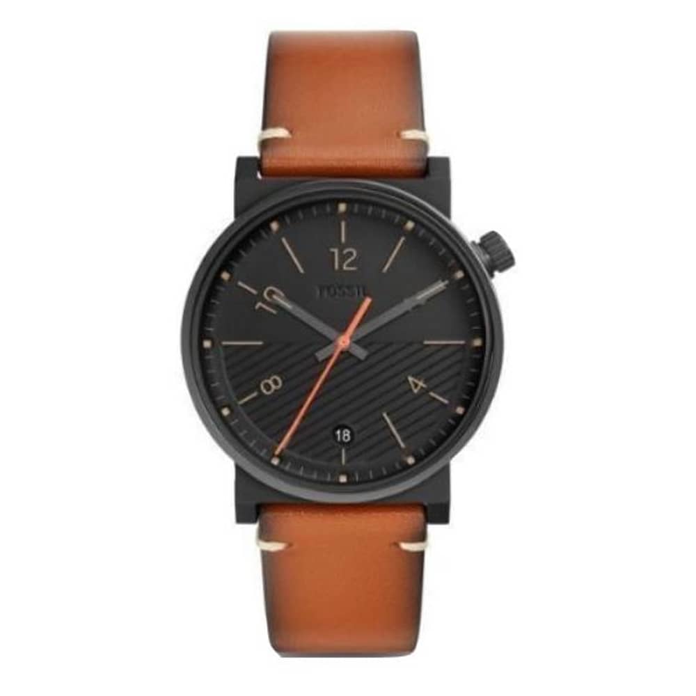 Fossil FS5507 Mens Watch - Barstow Three Hand Luggage Leather