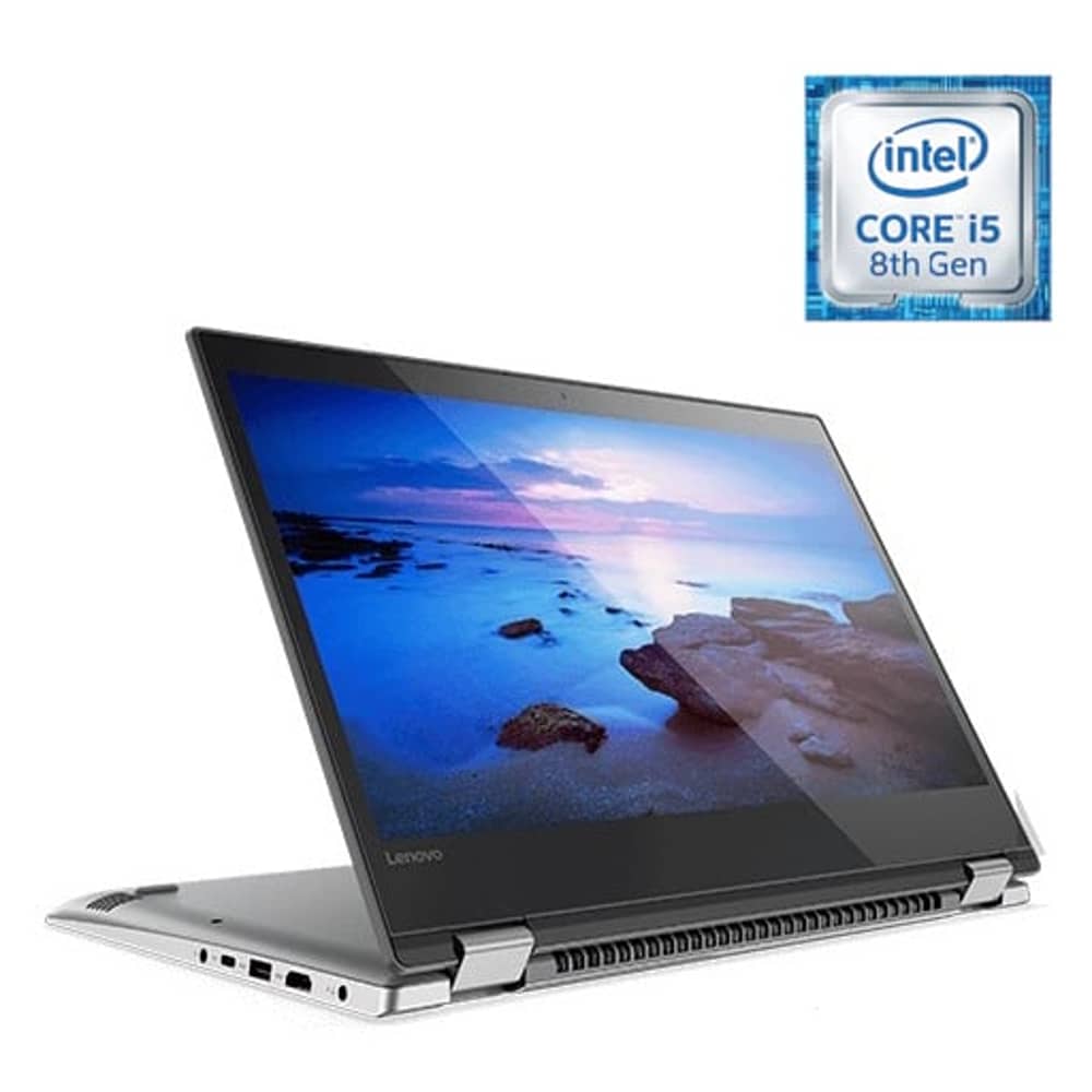 لابتوب لينوفو يوغا 520 يعمل باللمس وقابل للطي- معالج كور i5 سرعة قراءة 1.6 جيجاهيرتز ذاكرة 4 جيجابايت وسعة تخزين 1 تيرابايت مشتركة ويندوز 10 قياس 14 بوصة FHD رمادي معدني