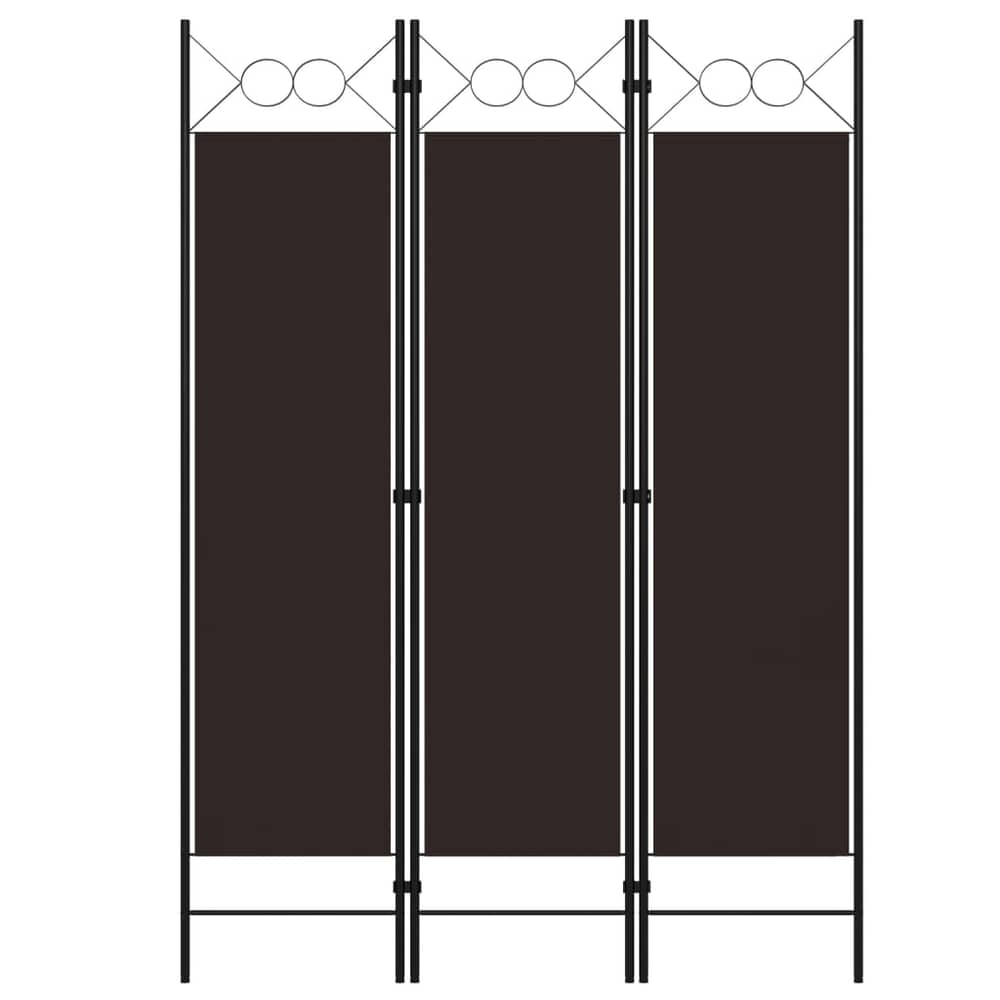 Vidaxl 3-panel Room Divider Brown 120x180 Cm