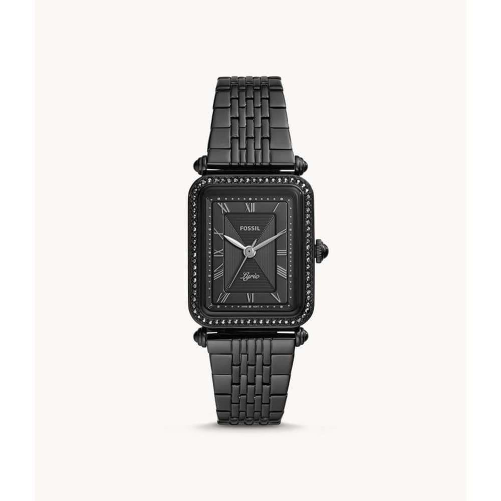 Fossil Lyric Three-Hand Black Stainless-Steel Watch ES4722 Fossil Lyric Three-Hand Black Stainless-Steel Watch ES4722