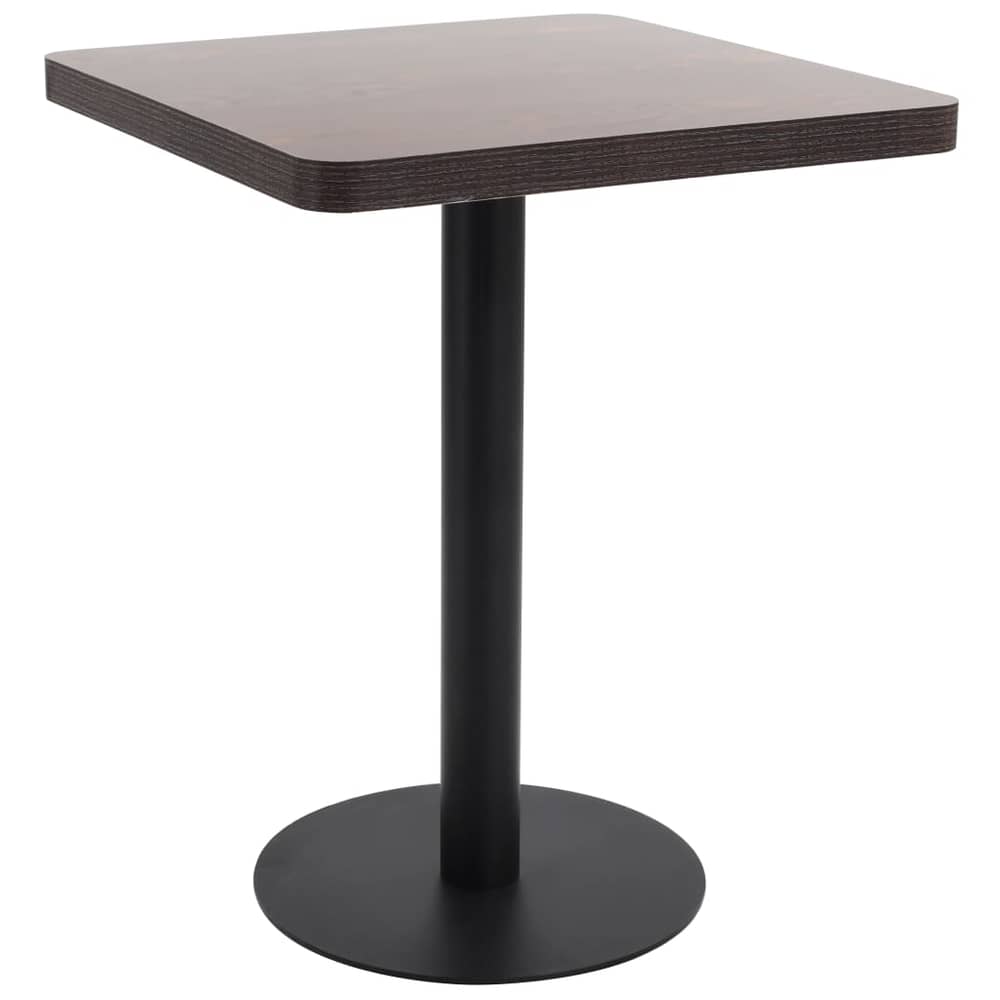 vidaXL Bistro Table Dark Brown 60X60 cm MDF vidaXL Bistro Table Dark Brown 60X60 cm MDF
