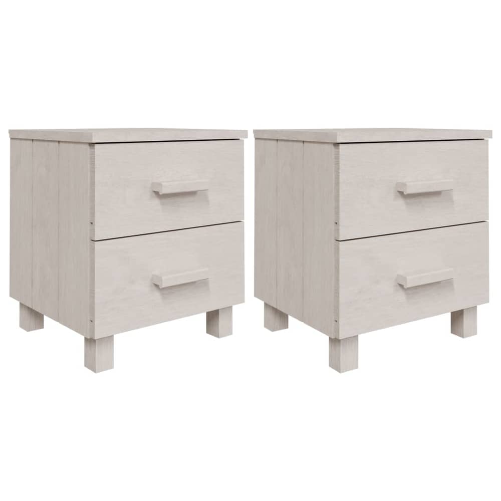 Vidaxl Bedside Cabinets 2 Pcs White 40x35x44.5 Cm Solid Pinewood Vidaxl Bedside Cabinets 2 Pcs White 40x35x44.5 Cm Solid Pinewood