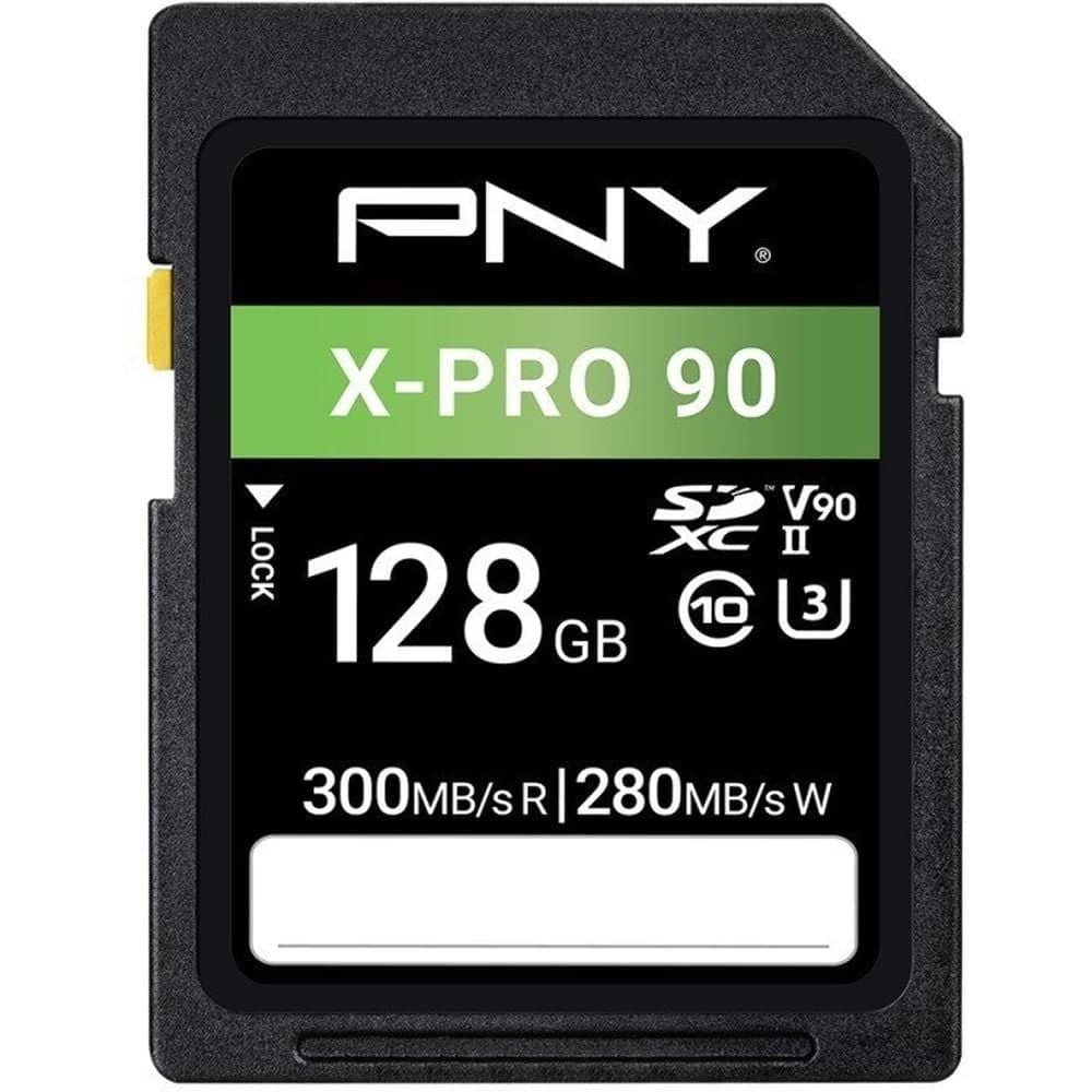 PNY Memory Card X-PRO 90 SD Class 10 128GB Black P-SD128V90300XPRO9-GE PNY Memory Card X-PRO 90 SD Class 10 128GB Black P-SD128V90300XPRO9-GE