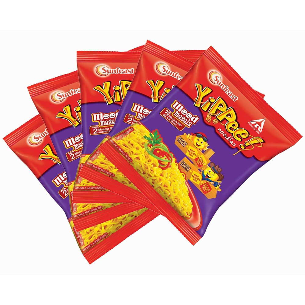 Sunfeast Yippee Mood Masala Noodles Single Pack, 65g (Pack of 5)