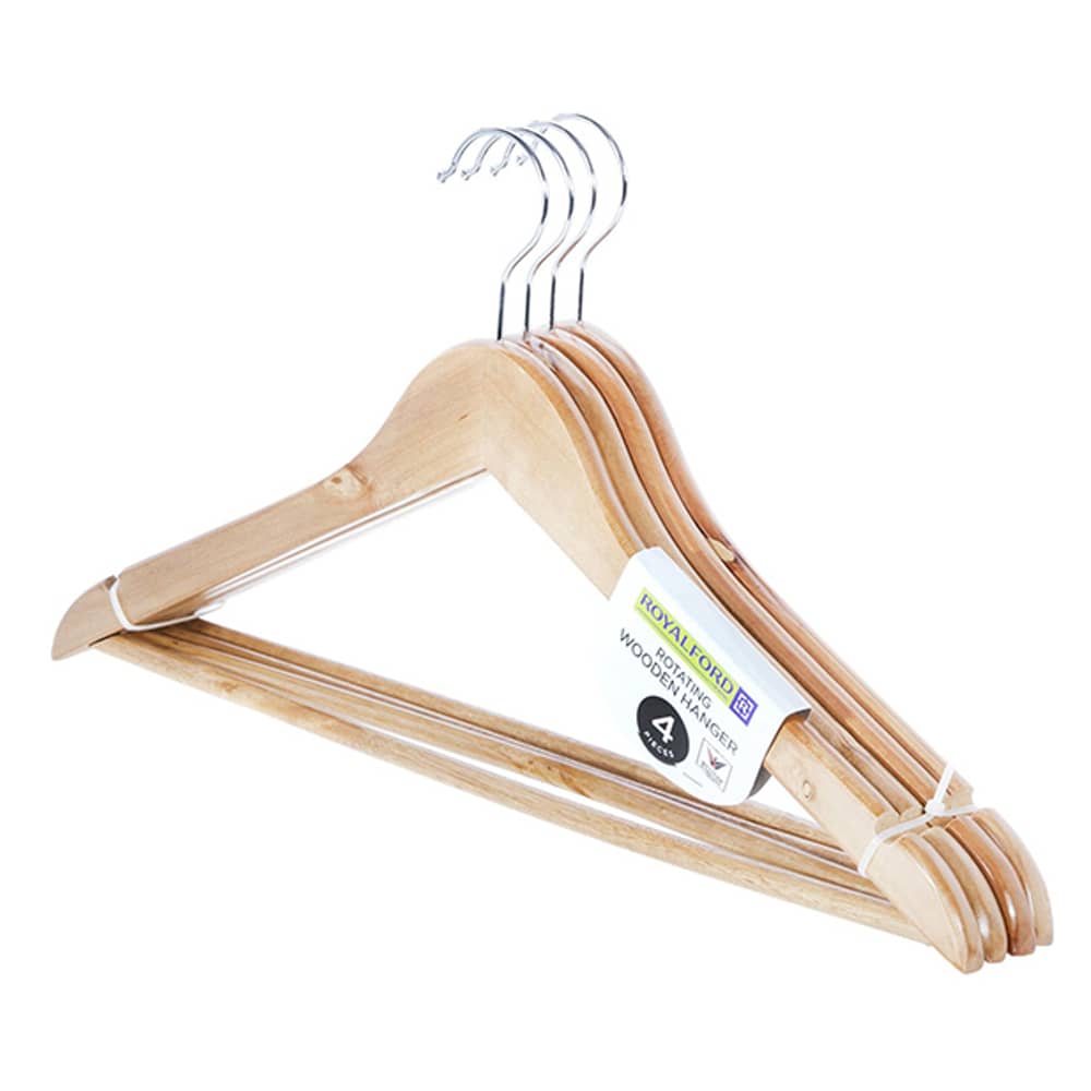 RoyalFord Rotating Wooden Hanger Set 4pcs RoyalFord Rotating Wooden Hanger Set 4pcs