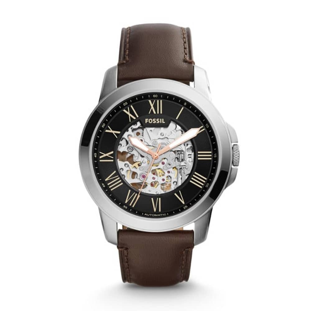 Fossil ME3100 Grant Automatic Dark Brown Leather Watch Fossil ME3100 Grant Automatic Dark Brown Leather Watch