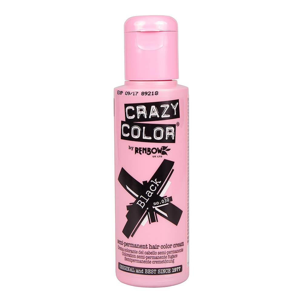Crazy Color Black Semi-permanent Hair Dye 100ml Crazy Color Black Semi-permanent Hair Dye 100ml