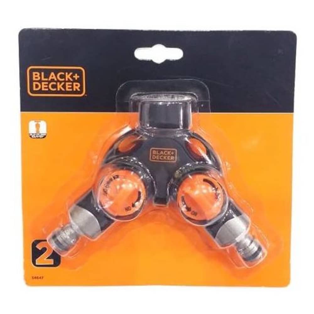 Black and Decker 2 Way Aluminium Tap Adaptor
