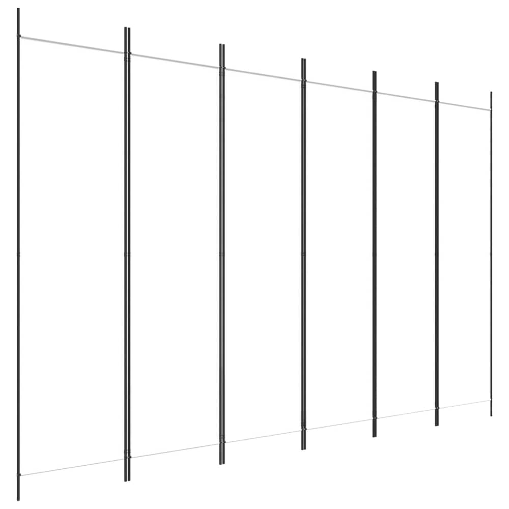 vidaXL 6-Panel Room Divider White 300x200 cm Fabric