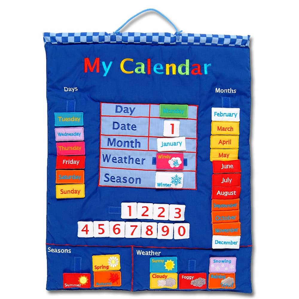 Fiesta Crafts W-0124 Wall Hanging My Calendar - Blue