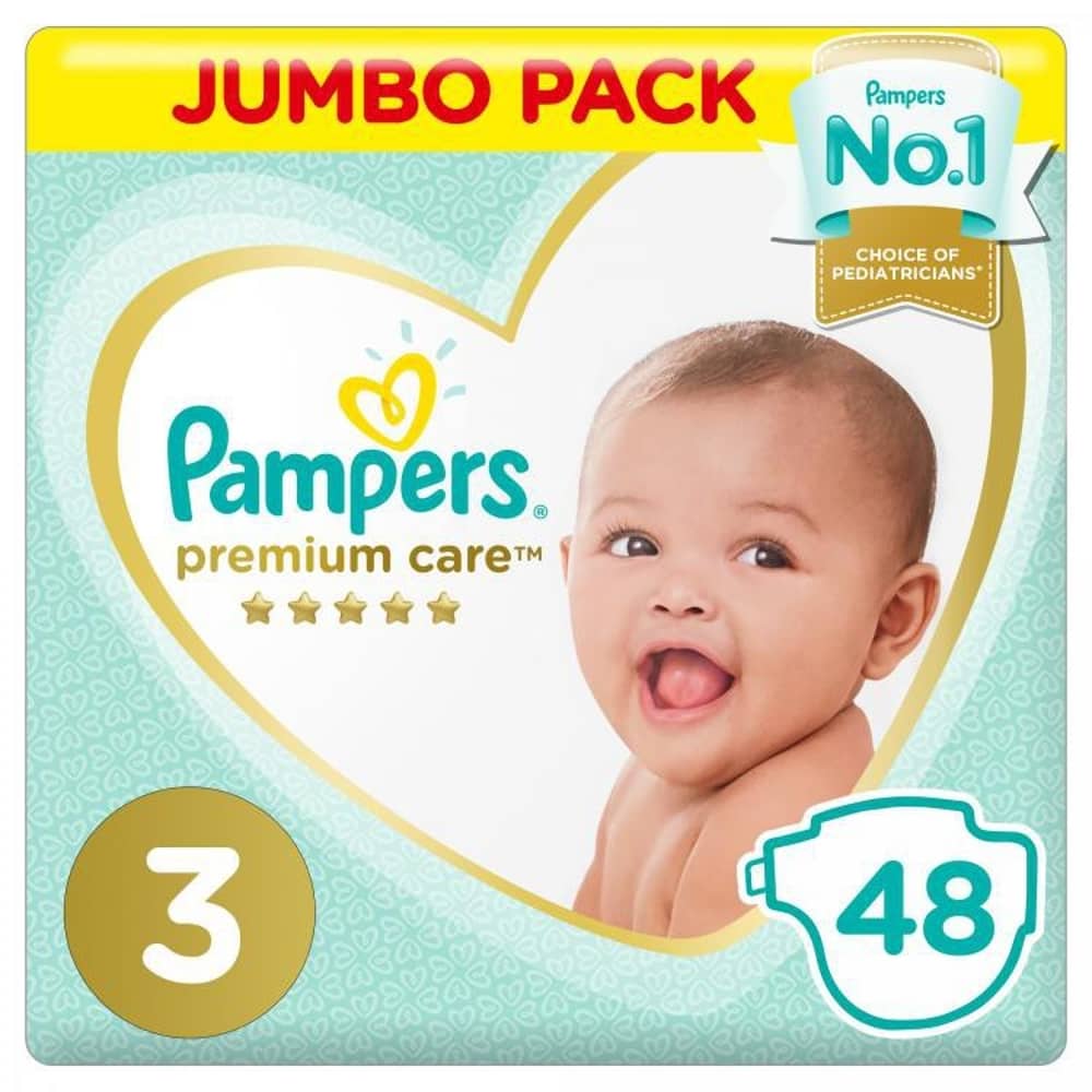Pampers Premium Care Diapers Size 3 Midi 6-10 kg Jumbo Pack 48 Count Pampers Premium Care Diapers Size 3 Midi 6-10 kg Jumbo Pack 48 Count