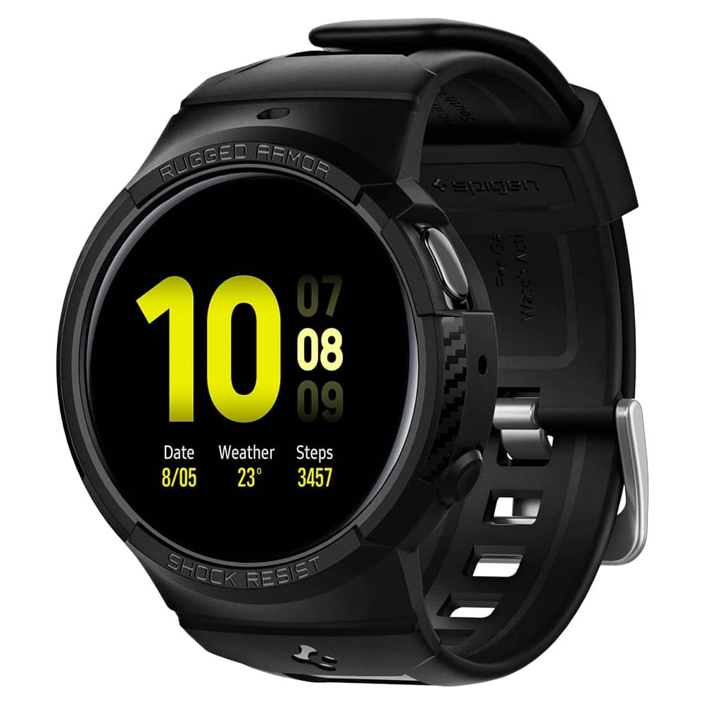 Spigen Rugged Armor PRO designed for Galaxy Watch Active 2 44mm Case with Band - Black