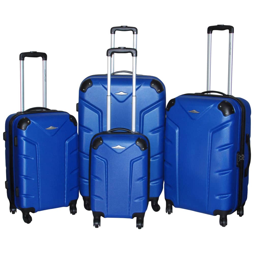 Highflyer Flash Series Trolley Luggage Bag Blue 4pc Set THFLASH4PC