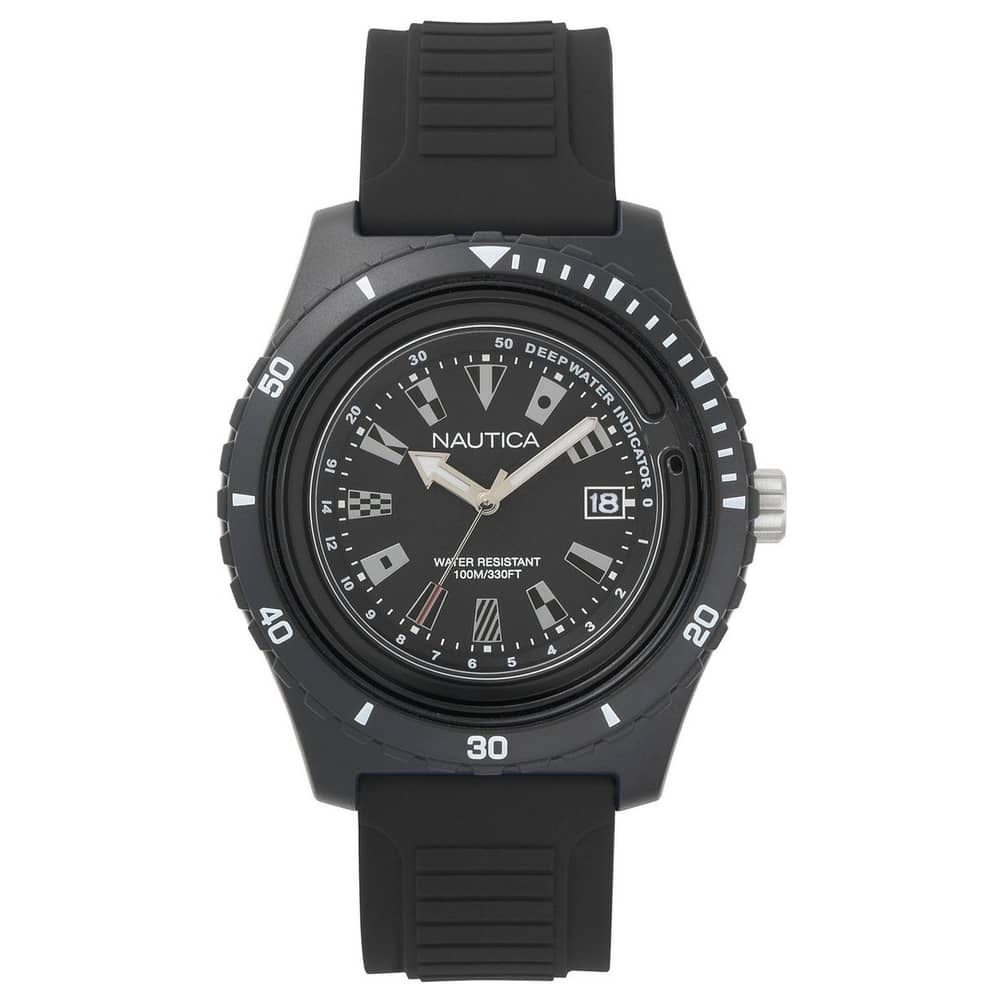 Nautica IBIZA Black Silicone Men Watch NAPIBZ007