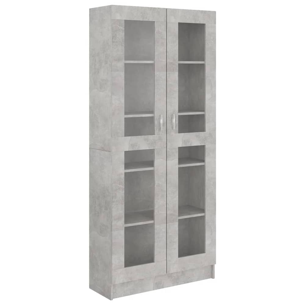vidaXL Vitrine Cabinet Concrete Grey 82.5x30.5x185.5 cm Engineered Wood vidaXL Vitrine Cabinet Concrete Grey 82.5x30.5x185.5 cm Engineered Wood