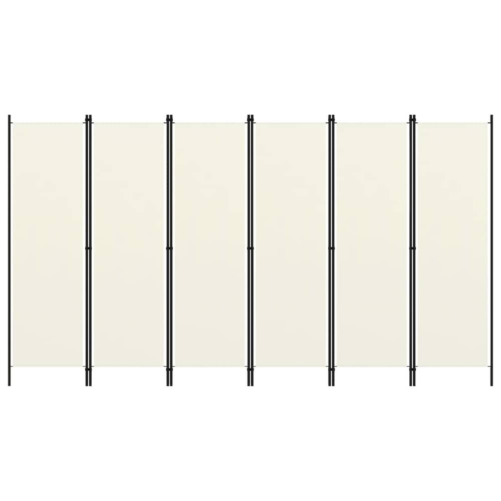 Vidaxl 6-panel Room Divider Cream White 300x180 Cm