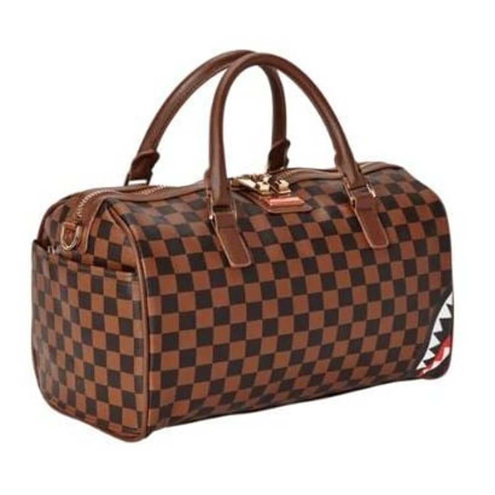 Sprayground Sharks In Paris Brown Unisex Duffle Bag 20