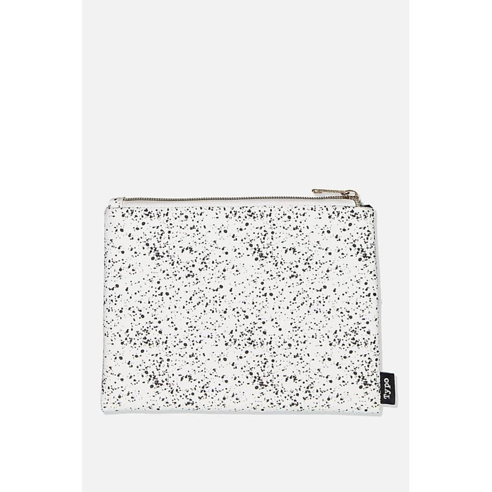 TYPO Pu Campus Pencil Case-White Splatter TYPO Pu Campus Pencil Case-White Splatter