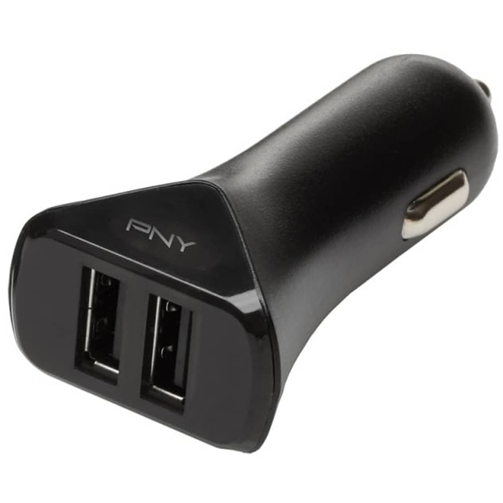 PNY Car Charger 3.4 Amps Dual USB Port Black PNY Car Charger 3.4 Amps Dual USB Port Black