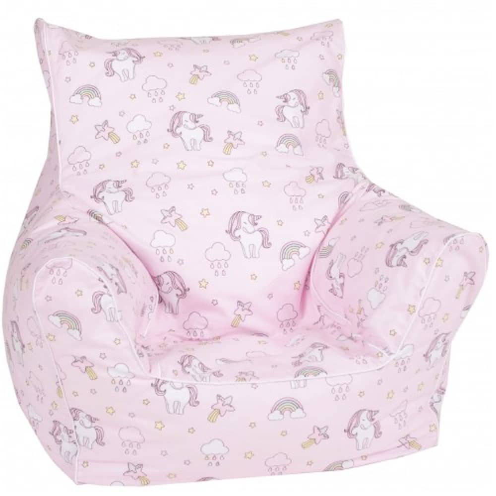 Delsit Bean Chair Pink - Unicorns Delsit Bean Chair Pink - Unicorns