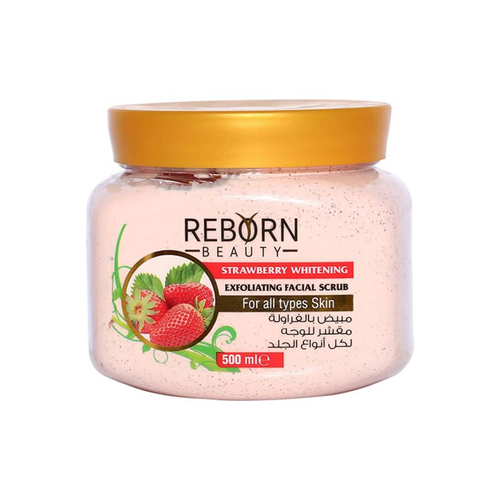 Reborn Beauty Strawberry Whitening Exfoliating Facing Scrub Pink 500ml