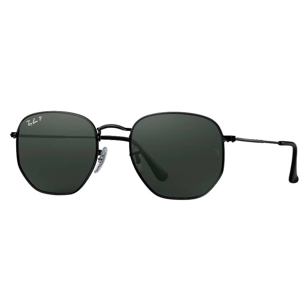 RayBan RB3548N-002/58-54 New Hexagon Black Polarized Unisex Sunglasses RayBan RB3548N-002/58-54 New Hexagon Black Polarized Unisex Sunglasses