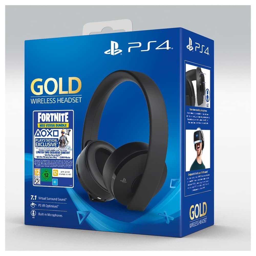 Sony PS4 Wireless Headset Gold + Fortnite Voucher Sony PS4 Wireless Headset Gold + Fortnite Voucher