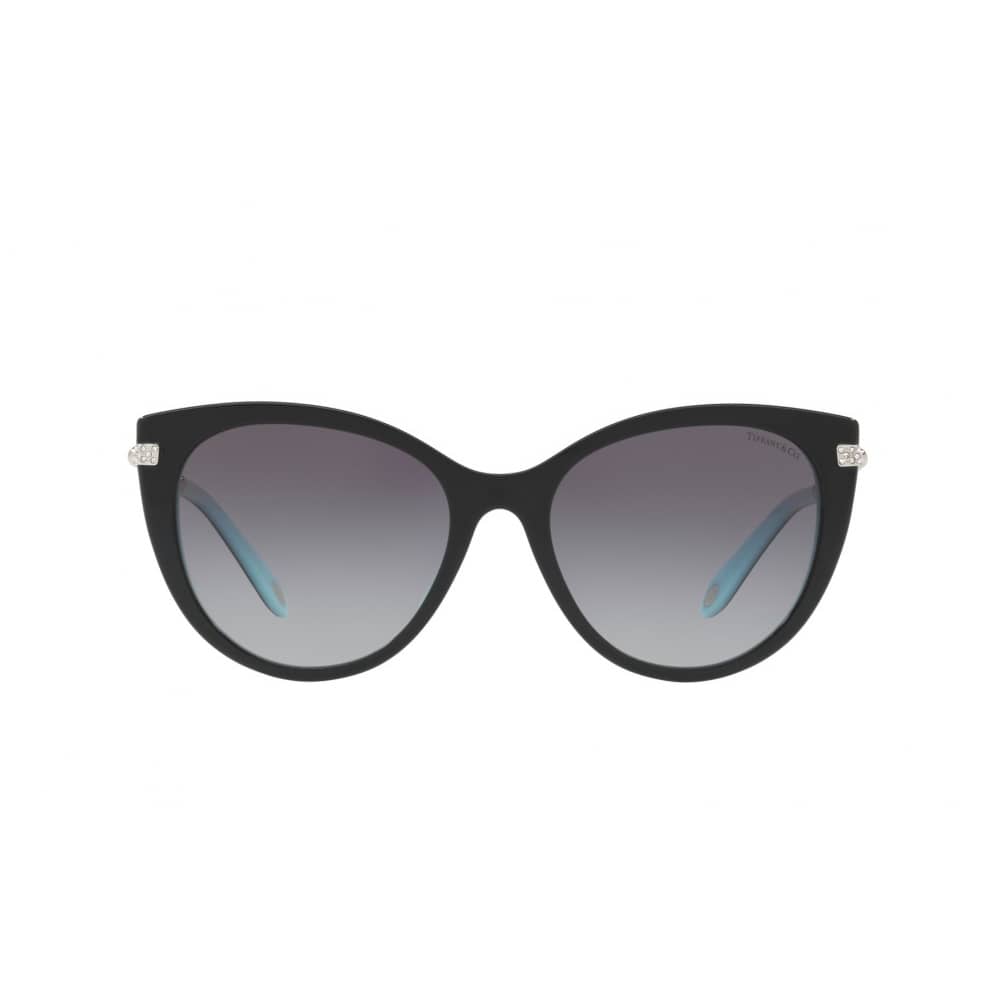 Tiffany & Co TF-4143B-80553C-55 Cat Eye Acetate Plastic Black/Blue Women Sunglasses