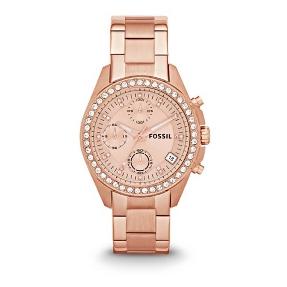 Fossil ES3352 Decker Chronograph Rose-Tone Stainless Steel Ladies Watch Fossil ES3352 Decker Chronograph Rose-Tone Stainless Steel Ladies Watch