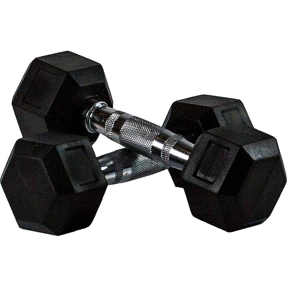 Ultimax Rubber Encased Dumbbell Set Barbell Set Hex Rubber Dumbbell Solid Iron Hex Dumbbells - 9kg X 2 Ultimax Rubber Encased Dumbbell Set Barbell Set Hex Rubber Dumbbell Solid Iron Hex Dumbbells - 9kg X 2