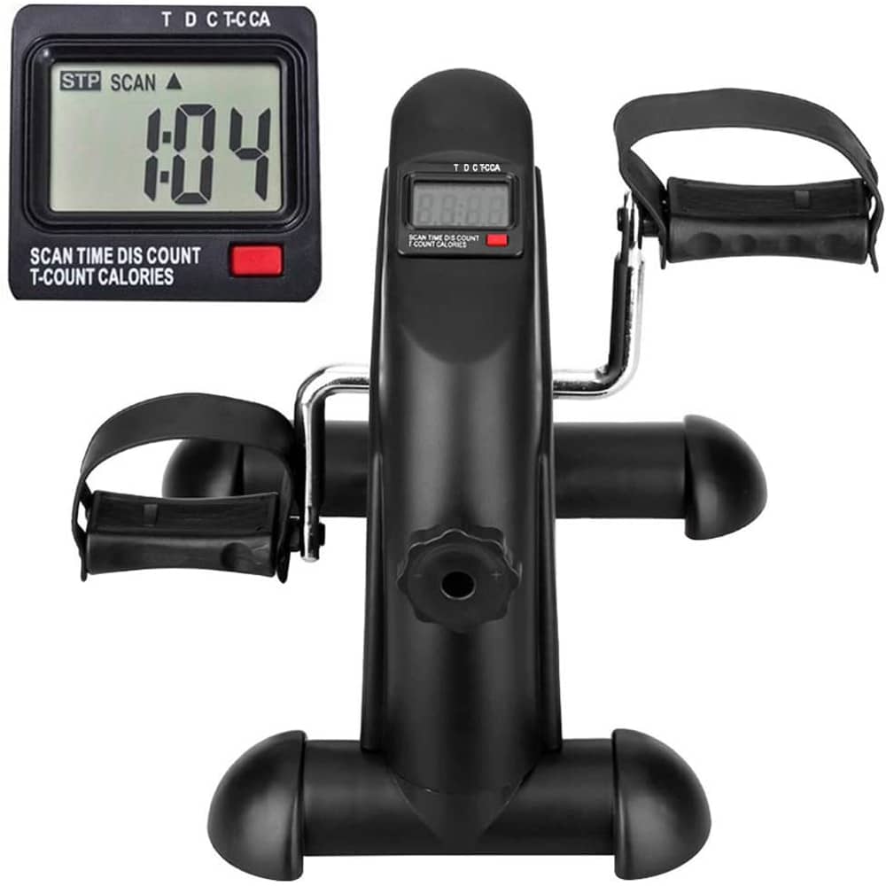 H Pro Mini Exercise Bike | Under Desk Pedal Exerciser| Portable Foot Cycle | Arm & Leg Peddler Machine With Lcd Screen Displays